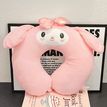 U型枕　トラベルネックピロー　首サポート枕　メモリーフォーム　かわいいキャラクターデザイン　オフィス昼寝用ネックピロー