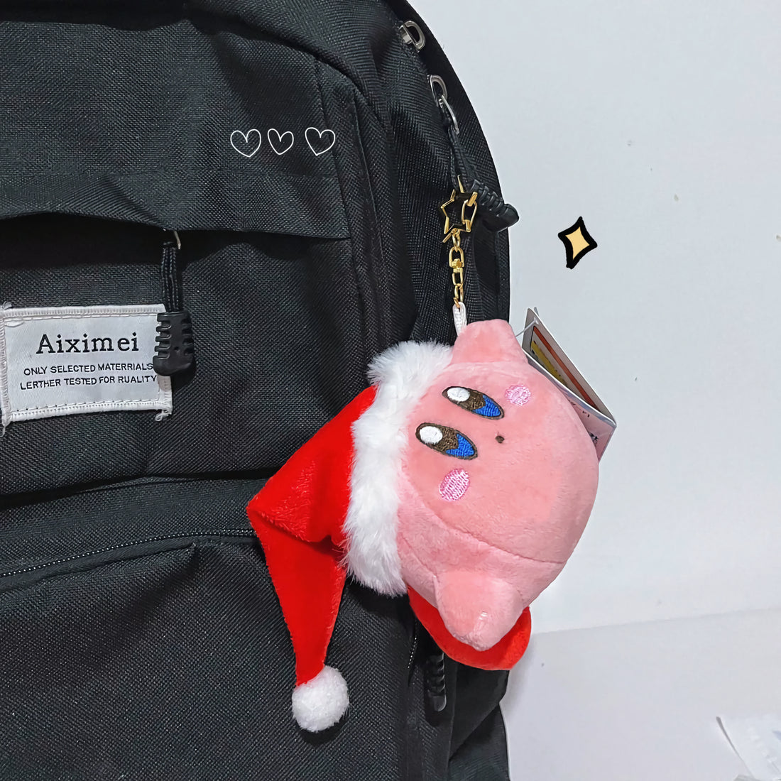 新年限定 星のカービィ 赤ずきん可愛いぬいぐるみ バッグチャーム カートゥーン飾り 友達プレゼントに最適