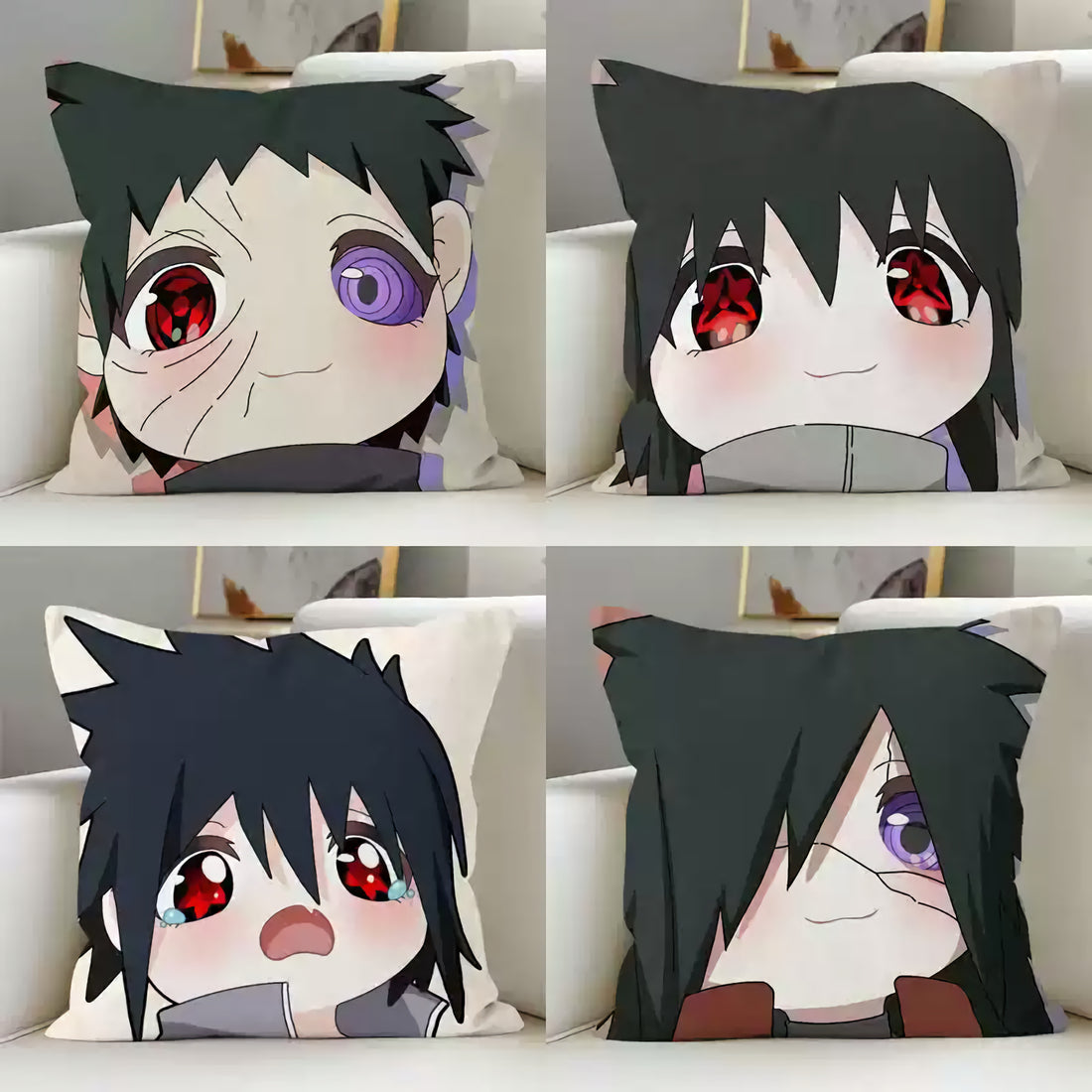 【NARUTO】ちびキャラ 抱き枕 (ナルト/サスケ/ミナト/オビト/イタチ) 寮・ベッド・ソファ用クッション/昼寝枕