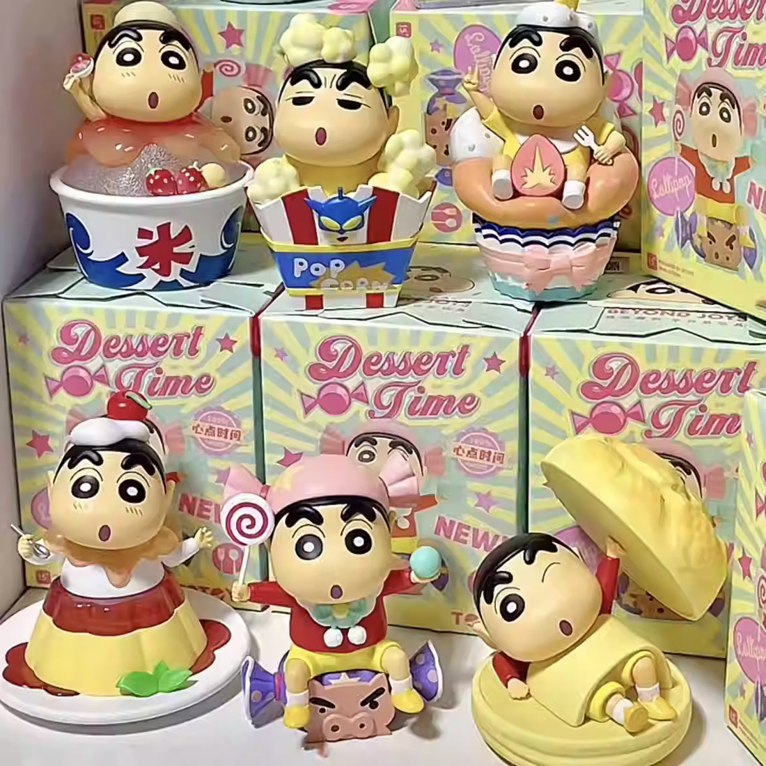 クレヨンしんちゃん おやつタイムシリーズ ブラインドボックスフィギュア（ケーキ/車載/デスク飾り/誕生日プレゼント）