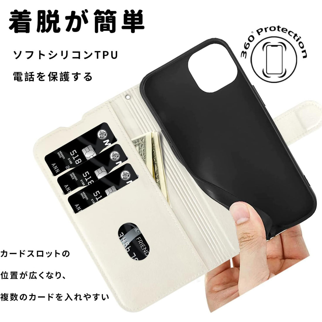 Duffy iPhone smartphone case, wallet-style, compatible with all iPhone models