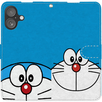 Doraemon iPhone smartphone case, wallet style, compatible with all iPhone models