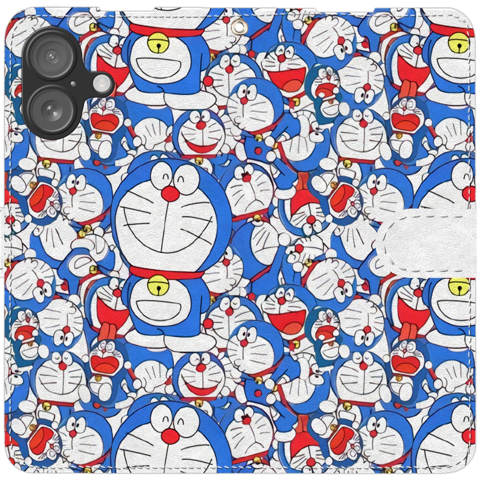 Doraemon iPhone smartphone case, wallet style, compatible with all iPhone models