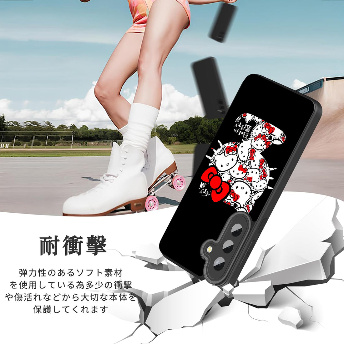 Hello Kitty Samsung Galaxy smartphone case, compatible with all Galaxy models