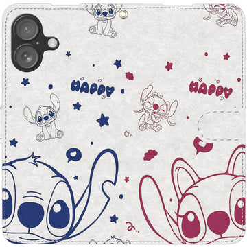 Stitch iPhone smartphone case, wallet style, compatible with all iPhone models