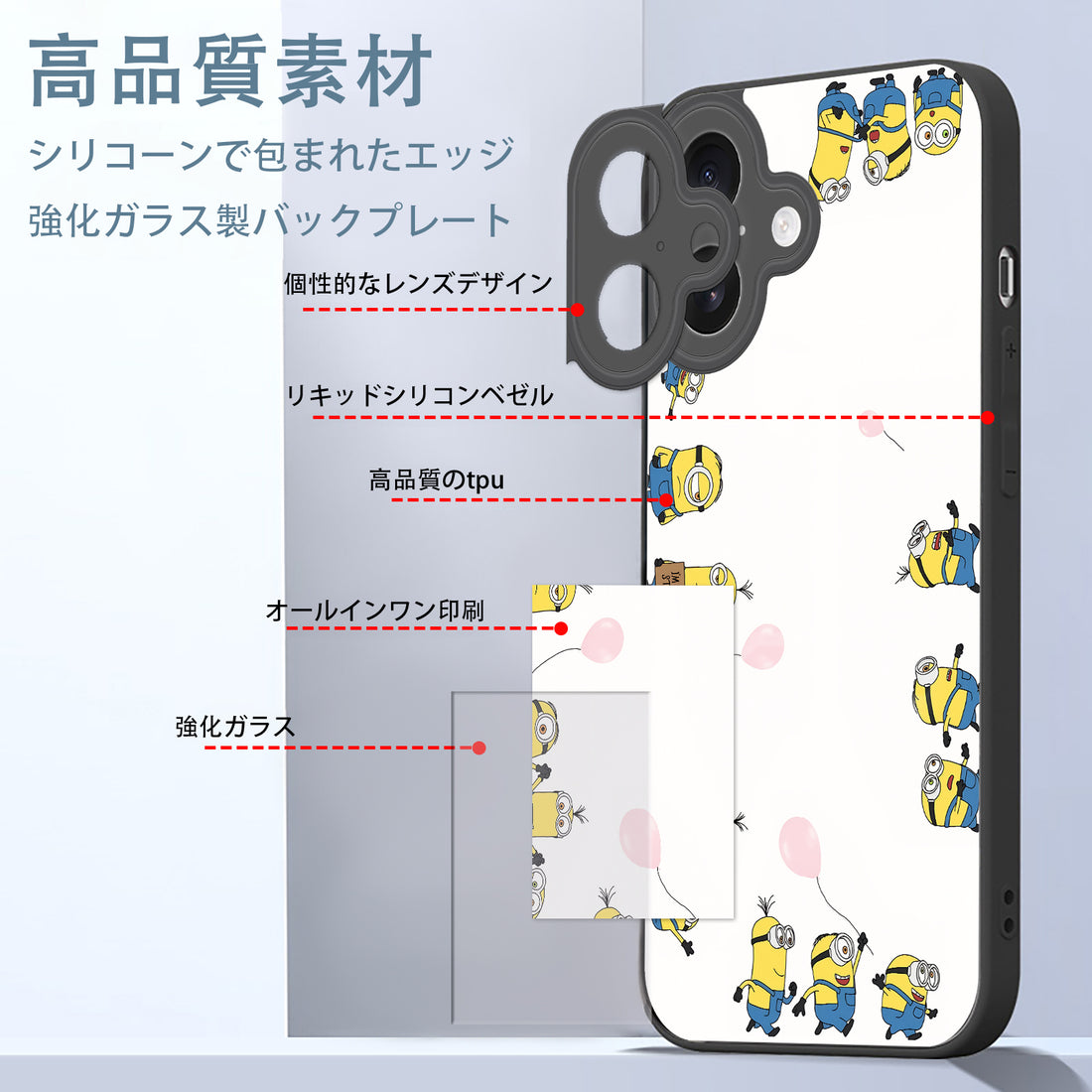 Minions Kevin Stewart Bob iPhone Smartphone Case Compatible with All iPhone Models