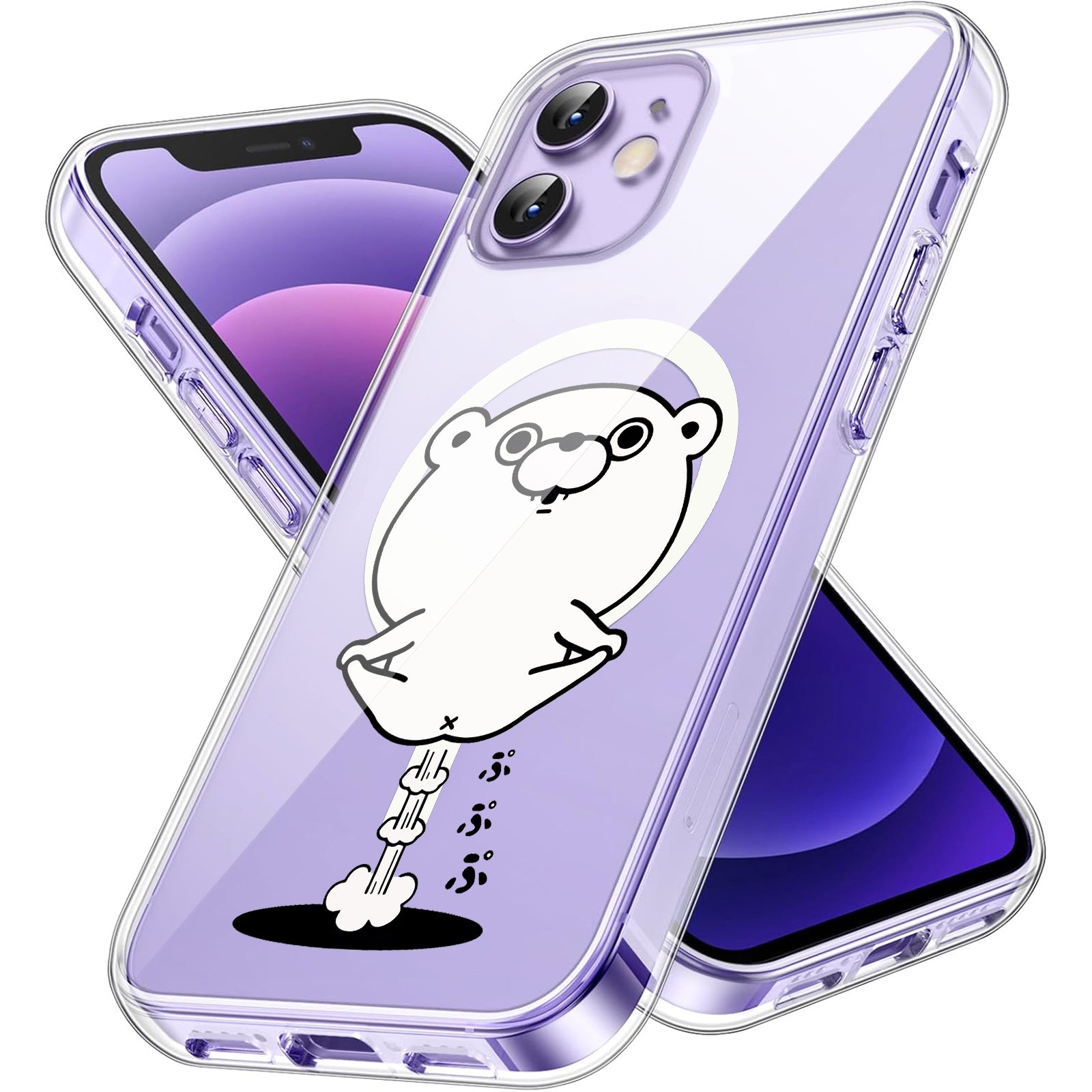 Yoshi Stamp iPhone Transparent Smartphone Case with Magnetic Adhesive, Compatible with All iPhone Models